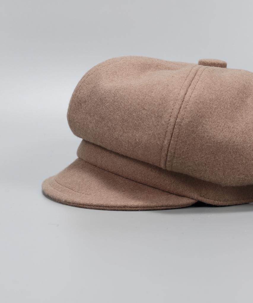 Maia Wool Baker Hat - Beige