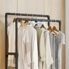Dual Pole Clothes Hanger Strong Load-bearing Capacity Wardrobe Movable Coat Rack Simply Multi-storey Floor Standing Coat Rack