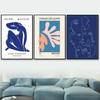 Matisse Blue Abstract Line Woman Leaf Wall Art Canvas Painting Nordic Posters And Prints Wall Picture For Living Room Home Decor