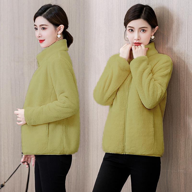 Women's Autumn Coat Women's Autumn and Winter Outer Women's High-end Women's Clothing Light Luxury Aura Strong Lamb Wool Sweater