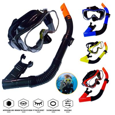 Máscara de mergulho subaquática antiembaçante, máscara respiratória para mergulho com snorkel, equipamento de natação seguro e à prova d'água para adultos e jovens