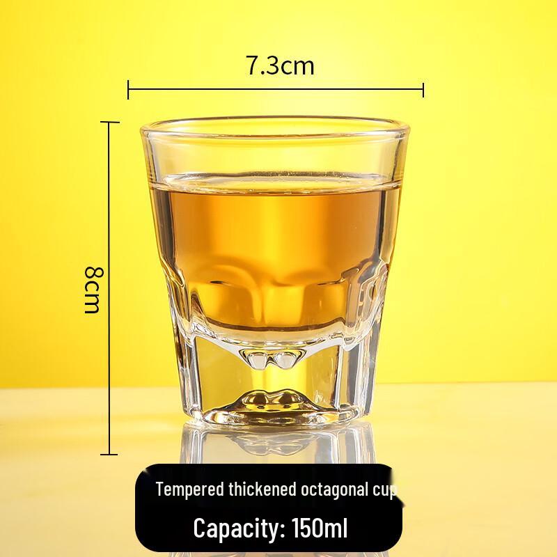 ZISIZ Tempered Glass Octagonal & Square Bar Beer Glass