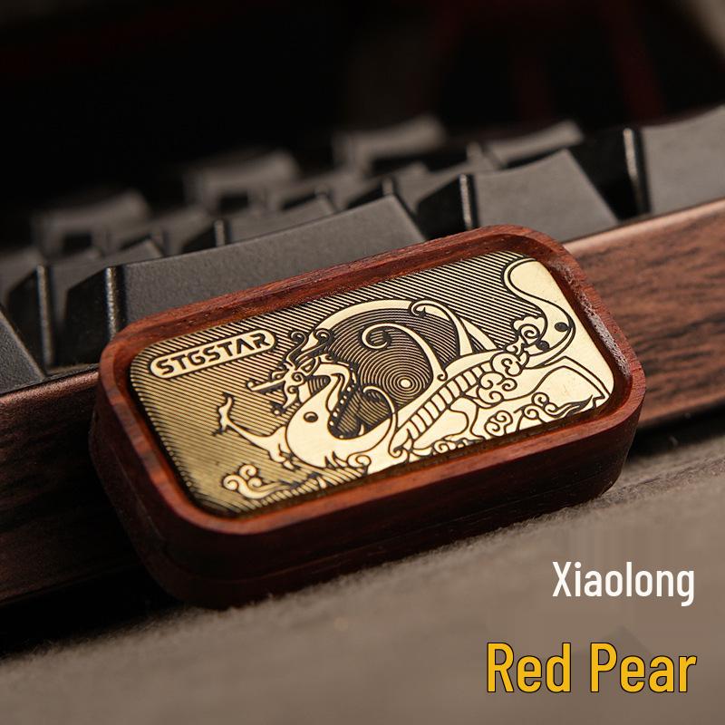 EDC Small Leaf Sandalwood Rosewood Magnetic Push Card Decompression Toy - Pop Fidget Spinner