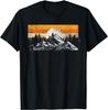 Full Moon Outdoor Nature Wildlife Mountains Retro Forest TShirt  Graphic T Shirts  Men Clothing Tops Camisas Streetwear