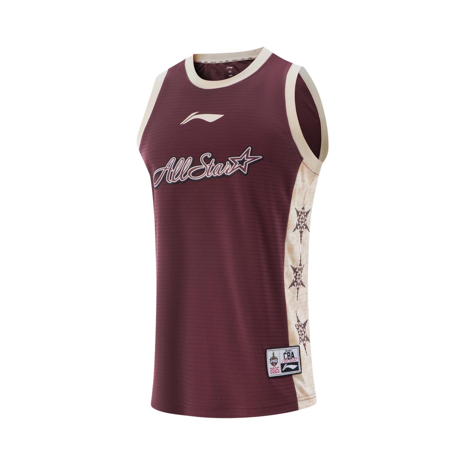 

Li Ning CBA All-Star Series Basketball Comfortable Simple Versatile Casual Round Neck Sports Basketball Vest Men Tops AAYV207-1 M