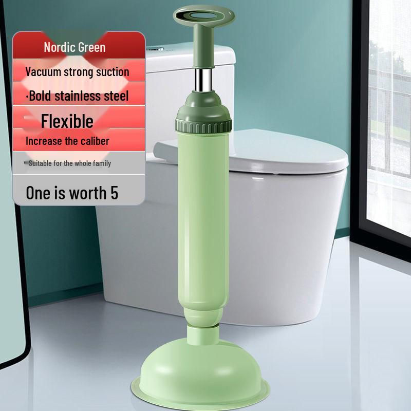 

Strong Leather Toilet Plunger with Suction Cup - Unclogs Drains and Pipes