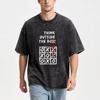 Vintage Think Out Of The Box Graphic Streetwear Summer Women's Tshirt Unisex Tee Top Men's Cotton Short Sleeve Washed T Shirt
