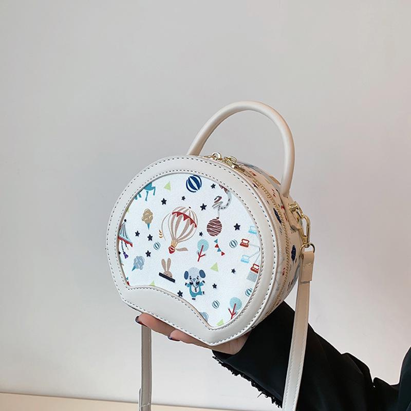 Women's High-End PU Leather Korean Fashion Bags - Small Round & Square Shoulder/Crossbody Bags.