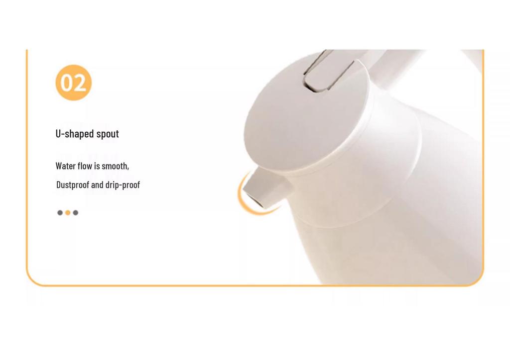 Large Capacity Glass-Lined Thermos: Insulated Hot Water Bottle for Home & Office