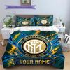Set Copripiumino Personalizzato con Motivo Inter Milano Decorazione per la Casa Regalo (1 * copripiumino + 2 * federe senza imbottitura)