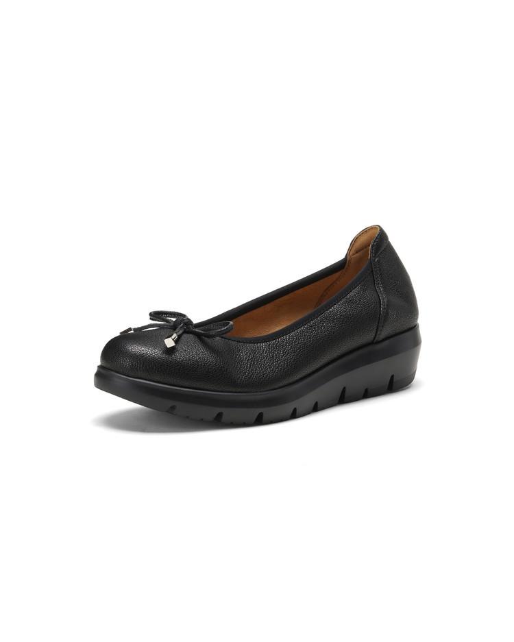 

2025 foreign trade women s shoes spring and summer new shallow mouth round head wedge single shoes women s low-top thick-soled muffin shoes large size 40