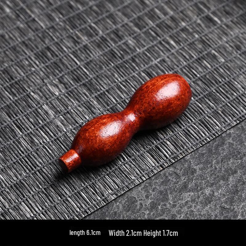 Rosewood Fish-Shaped Leaf Tea Tongs & Chopstick Rest