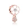 Luxury Rose Gold Plated Crystal Flower Animal Love Heart Charms Beads Fit Original Bracelet DIY Pendants for Jewelry Making