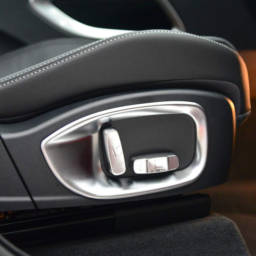 ABS Car Front Seat Adjustment Button Frame Trim Cover Sticker Fit For Jaguar XE XF F-Pace 2016-2018 Auto Interior Accessories