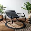 Miami GARDEN CHAIR, Gray, On Metal Runners with a Cushion