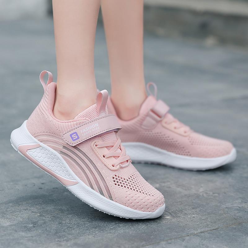 Girl's Large Breathable  Mesh Rotating Buckle Casual Shoes Sports Shoes Children's Shoes Running Shoes