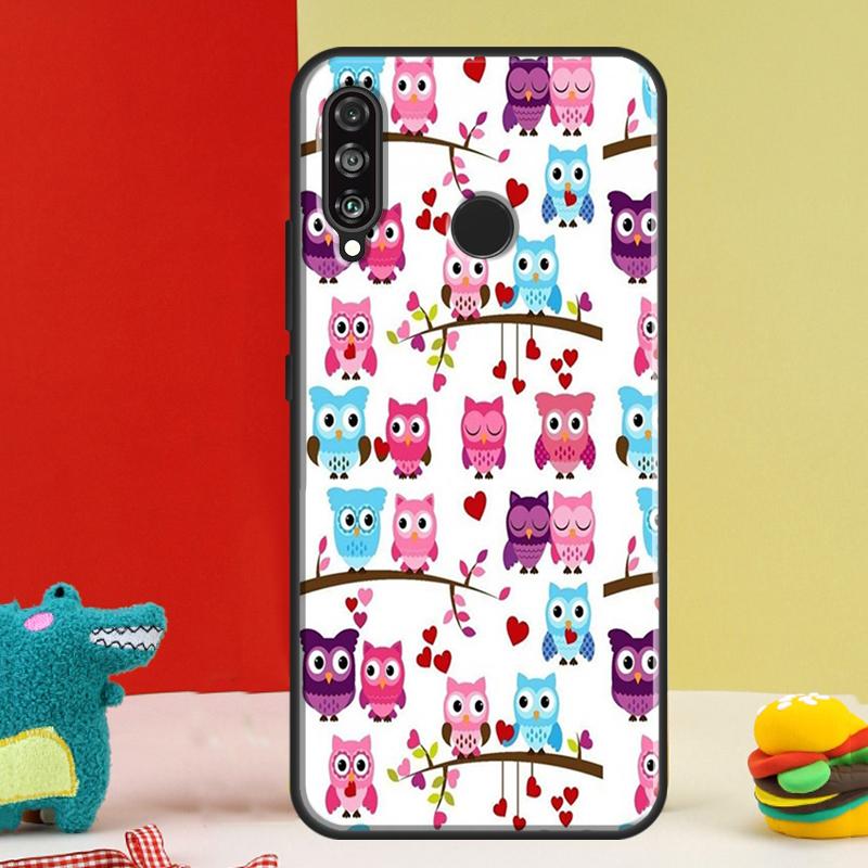 Fashion Cartoon Owl For Huawei Nova 5T 9 10 SE 12i 12s 11i Y91 Y90 Y60 Y70 Y72 Y61 P60 P30 Pro P20 P40 Lite Case