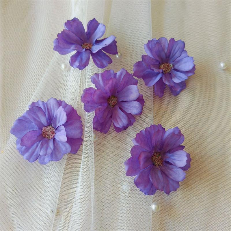 50 Pieces/pack Artificial Flower Small Flower Head Hairpin Flower Fake Flower Head Small Daisy Flower Head French Small Daisy Flower Head Grass Hat