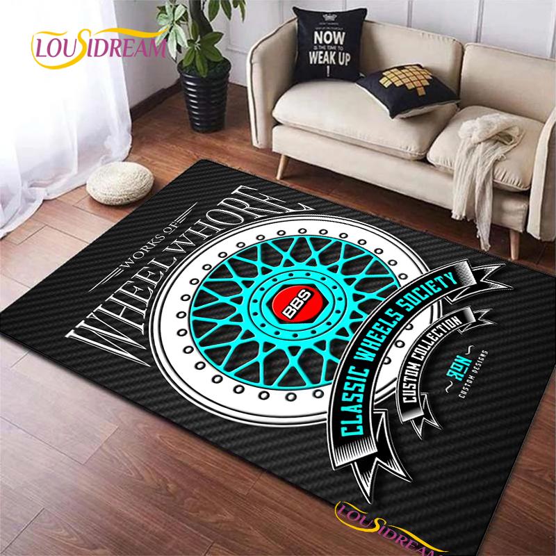BBS Racer 3D Printed Carpet Children Play Carpet Living Room Bedroom Non-slip Carpet Photography Props Birthday Gift Alfombra