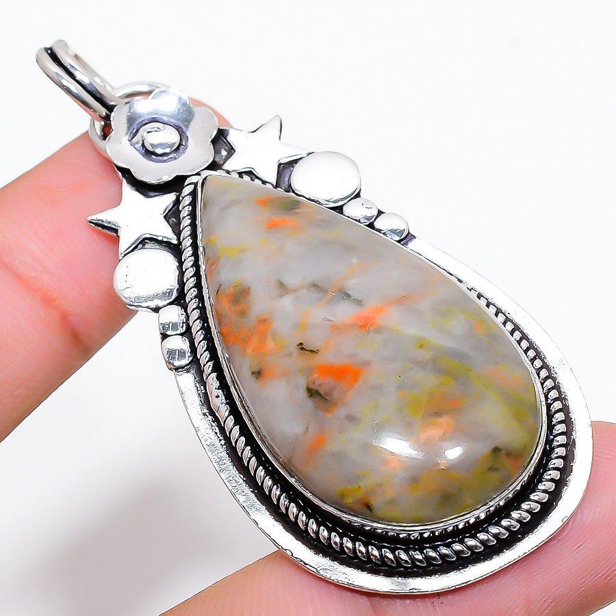 

Unakite Gemstone Handmade Ethnic Jewelry Pendant 2.60 SR-2740
