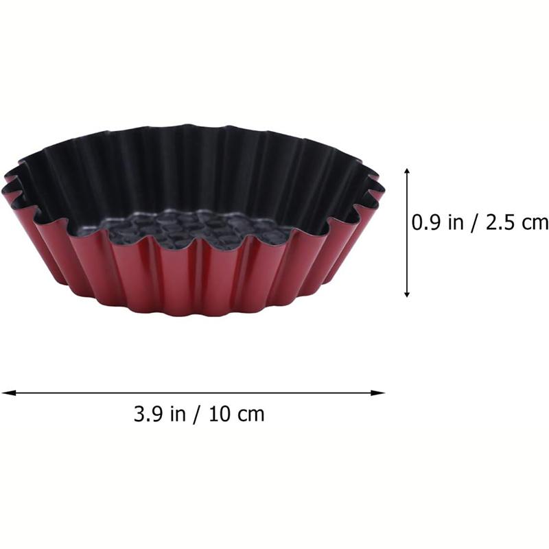 6Pcs Flower Shaped Egg Tart Mold Non Stick Baking Tools Chrysanthemum Shaped Mold Bake Egg Tarts Cookies Baking Supplies