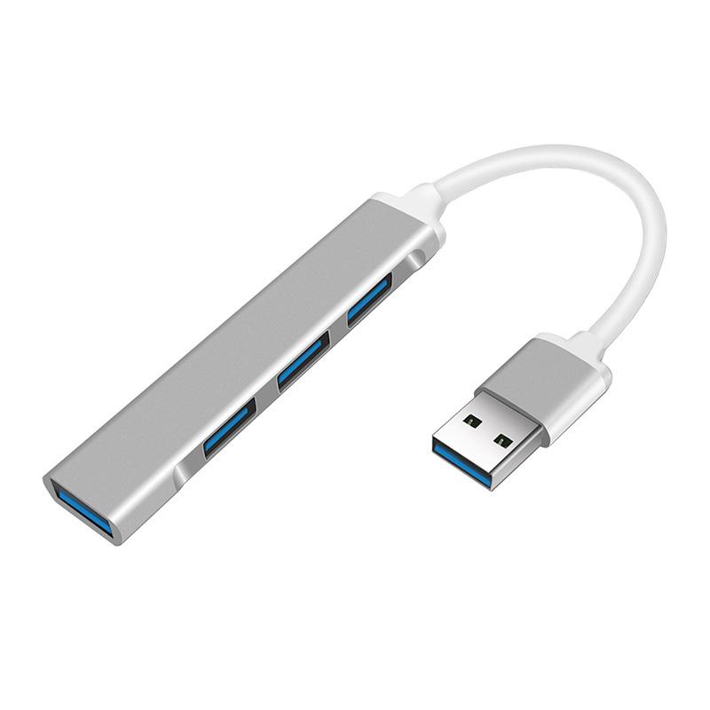 

Mini Usb Type C Hub 4Port Adapter Usb3.1Multi Splitter 4In1 Docking Station Ultraslim Superspeed Aluminum For Computer Laptop Pc as the picture