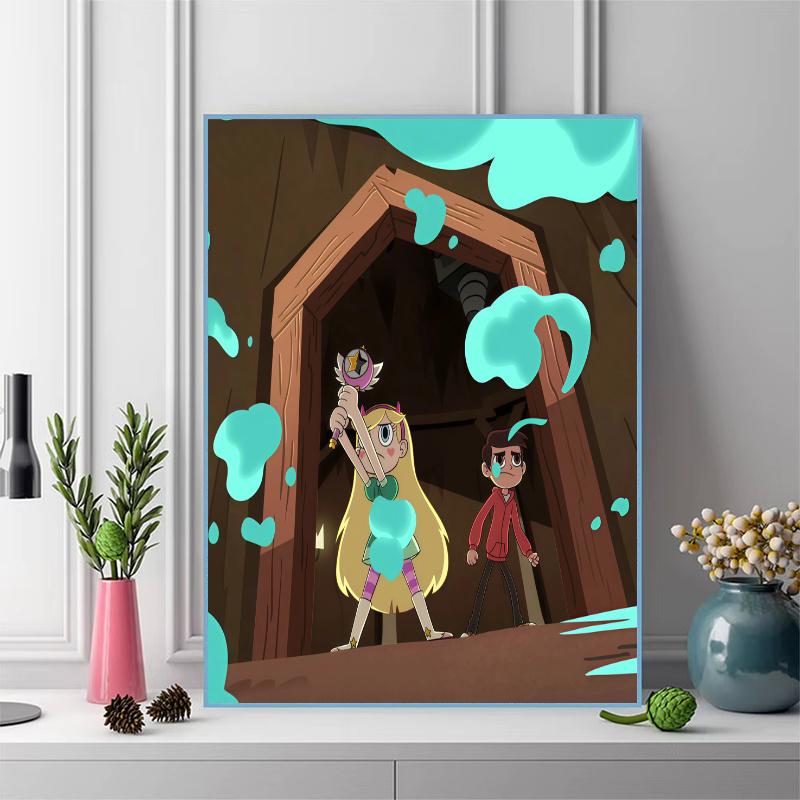Star vs. the Forces of Evil 100% Round Full Drill 5D DIY Diamond Painting Embroidery Cross Stitch Rhinestone Décor
