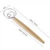 1PC Danish Dough Whisk Stainless Steel Hand Mixer Blender Egg Beater Poking Bar Pastry with Wooden Handle Baking Tools
