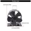 Stijlvolle Warmte-aangedreven Ventilator Warmte-aangedreven Kachel Ventilator voor Houtkachel Real-time Temperatuur Monitoring, Geen Elektriciteit Nodig