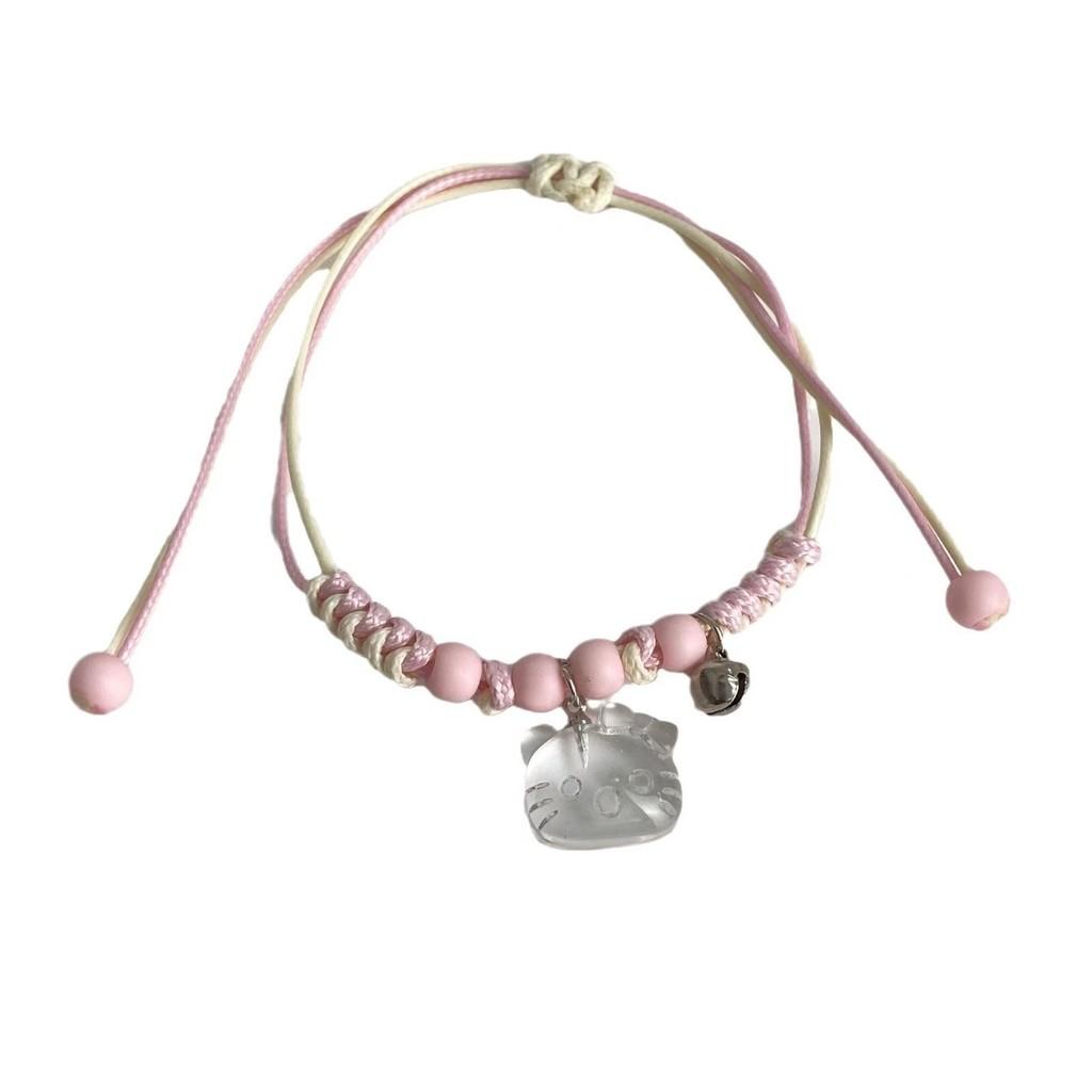 Handmade Cat Adorable Bracelets For Women With Sweet Aesthetic In Soft Pink And Blue Ideal For Accessories Trendy