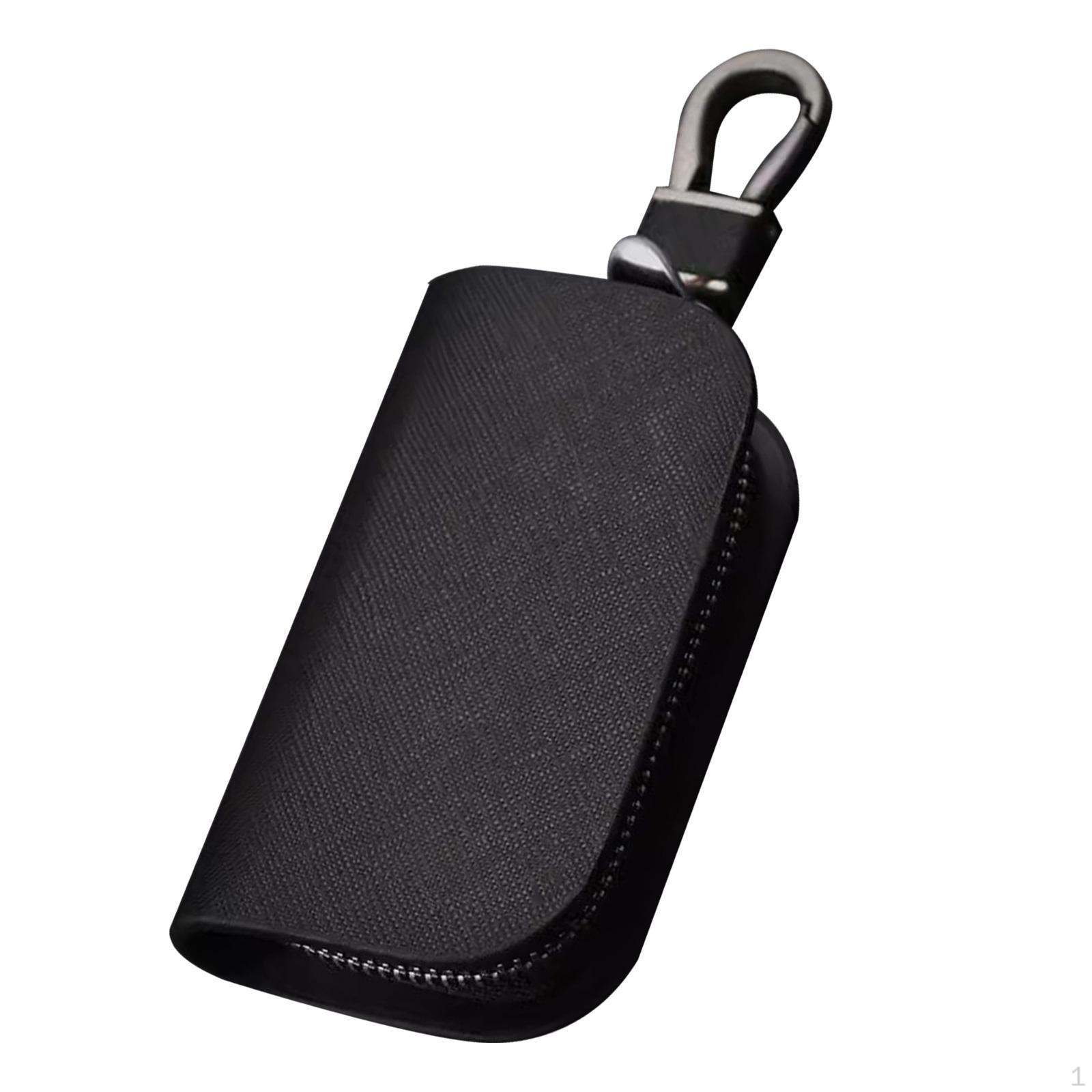 

Чехол для автомобильного ключа, простой в использовании, портативный декоративный держатель, сумка-брелок для ключей чёрный