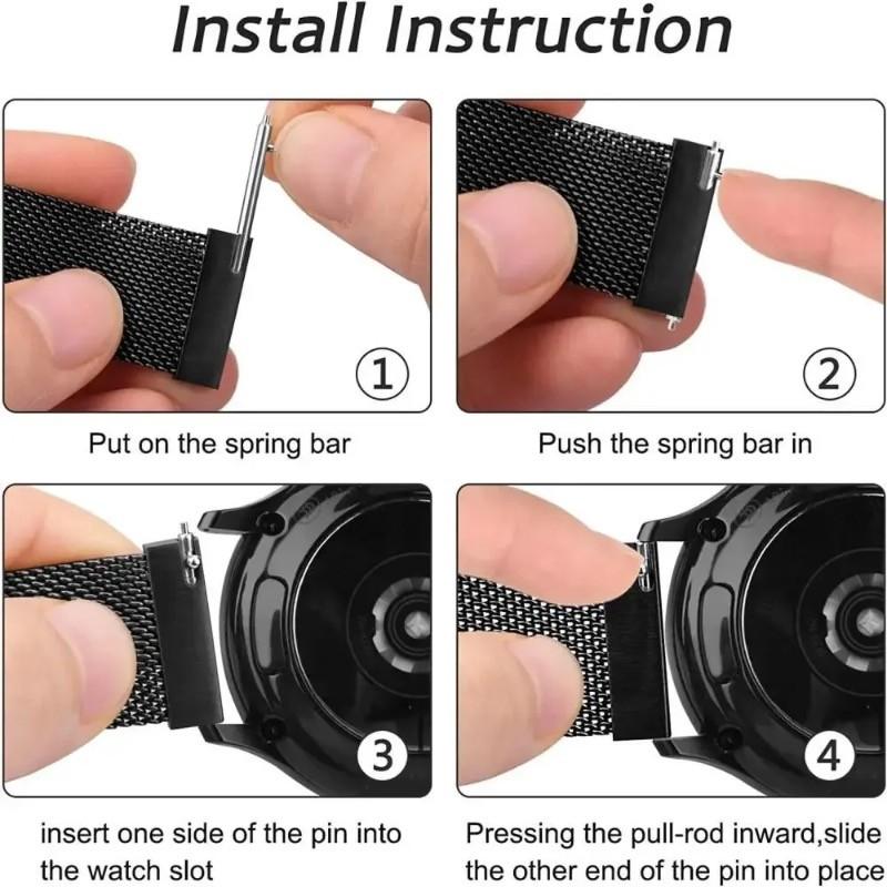 Milanese Magnetic Loop Watchband and TPU Shell Cover for Amazfit Bip 6 Bip 5 Bip 5 Unity Bracelet