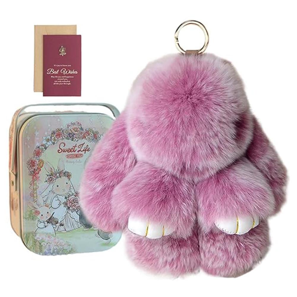 Echt Bont Sleutelhanger Tas Speelgoed Pluizig Souvenir Sleutelhanger Bedeltje Pluizige Bont Pompom Poppetje Hanger Lulu Sleutelhanger