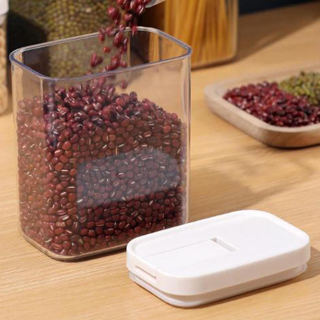 Transparent Food Jar Airtight Stackable Thickened Food Storage Container for Nuts Spices Beans