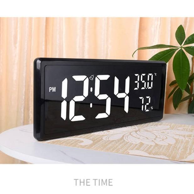 Creative Large Screen Clock Living Room Wall Clock Electronic Clock Home Temperature and Humidity Clock Simple Alarm Clock 3808L