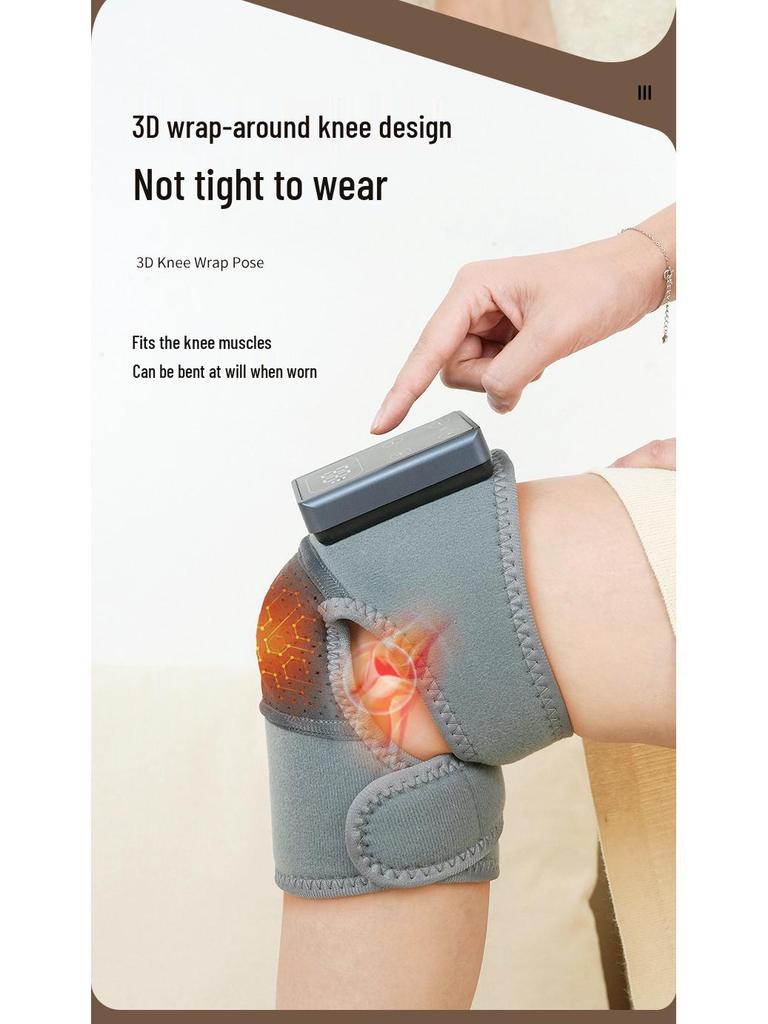 5000mAh Smart Heated Knee, Shoulder, Elbow Massager with Temperature Control and Moxibustion Therapy.