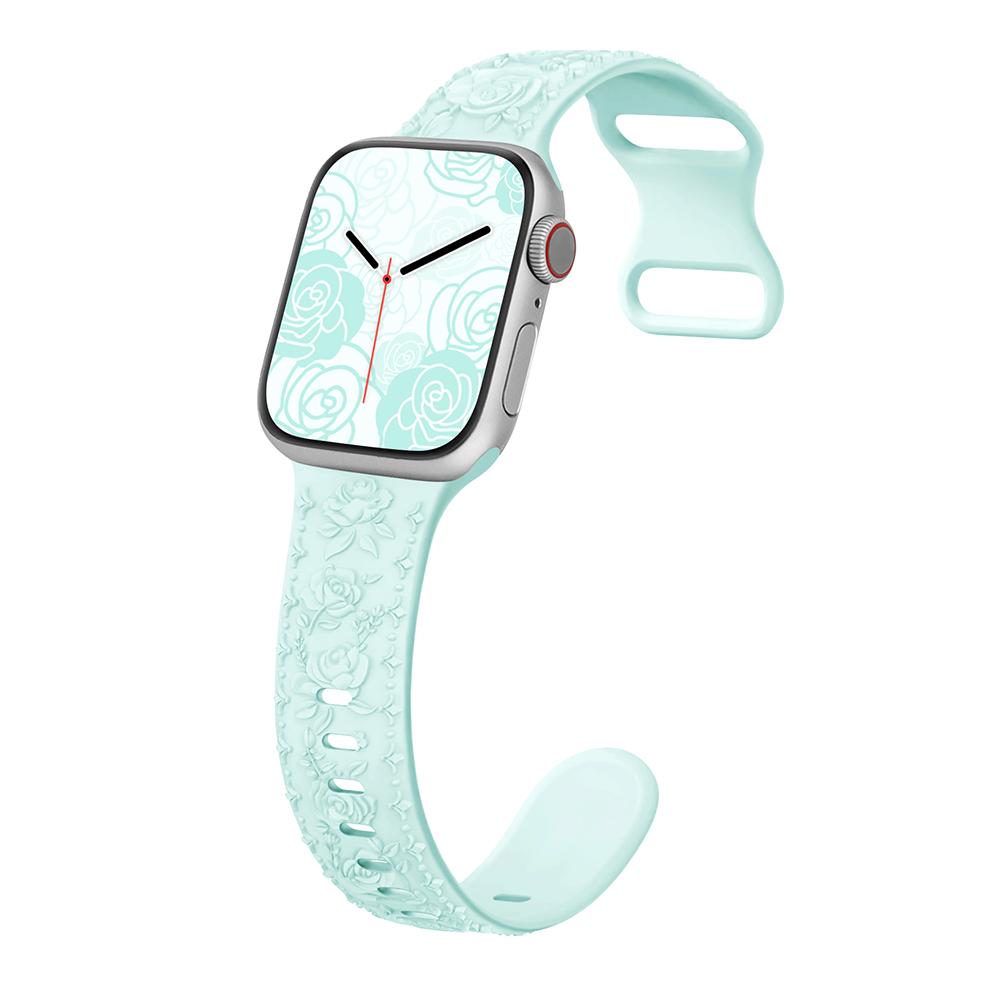 Engraved Strap for Apple watch band 45mm 44mm 42mm 49mm 40mm 41mm Silicone Bracelet Correa iWatch Series 8 9 7 6 5 4 3 Ultra SE