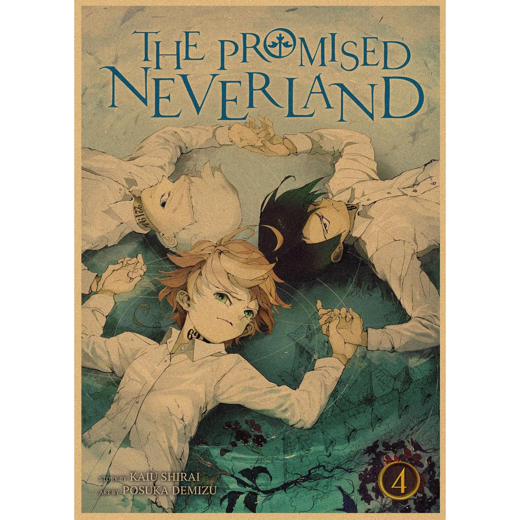 The Promised Neverland Anime Retro Kraft Paper Poster - Decorative Wall Art