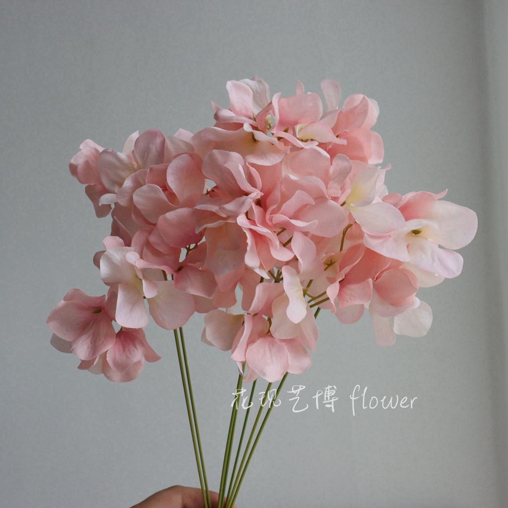 4pcs 7 Branches Hydrangea Artificial Flowers Bouquet Home Wedding Decor Centerpiece Table Arrangement Silk Floral DIY Crafts