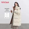 YAYA Women's Thickened Mid-Length Hooded Down Jacket