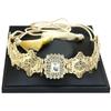 Gold Women's Fringe Belt Hand Rope Waist Chain Crystal Bridal Dress Belt Jewelry