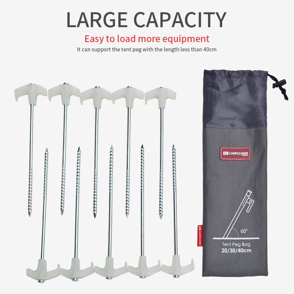 Outdoor Camping Equipment Stake Storage Bags Tent Accessories Hammer Wind Rope Tent Pegs Nails Storage Bag