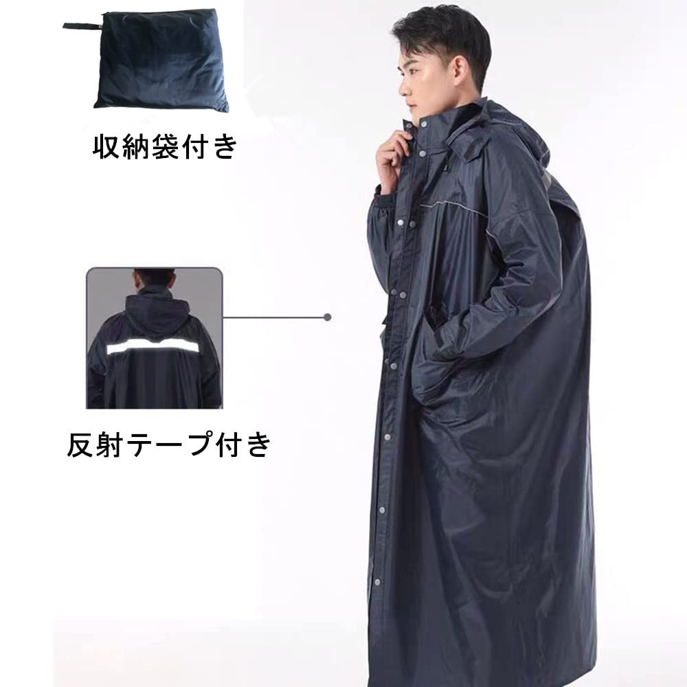 Rain Large Rain Large Fully High Heavy Rainy Storage Bag Commuting To Work or Picking Up At XL [JYZ] Raincoat, Long, Backpack-Compatible, Poncho,