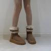 Snow boots 2026 autumn and winter new retro fur integrated short boots with plush insulation for winter