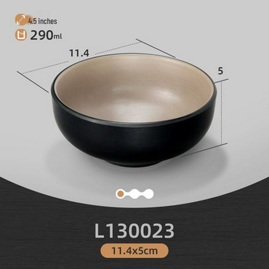 Commercial Melamine Two-Color Drop-Resistant Teacup and Imitation Porcelain Dish Set for Hot Pot Cuisine with Compartments.