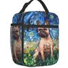 Night Saint Bernard Dog Lunch Bag Women Cooler Thermal Insulated Lunch Box for Kids School Children