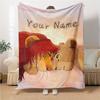 Custom Name "Simba's Journey" blanket for Couch & Bed, Plush Cozy Fuzzy Blanket Super Soft & Warm Blankets for Fall and Winter. 0908449