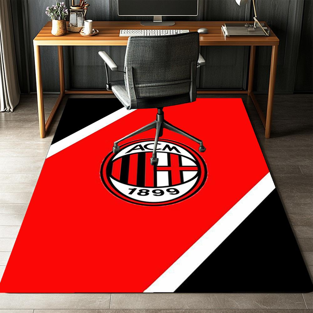 AC Milan Printed Carpet,Rug,for Office Chair Living Room Bedroom Kitchen Room Decor Gifts.