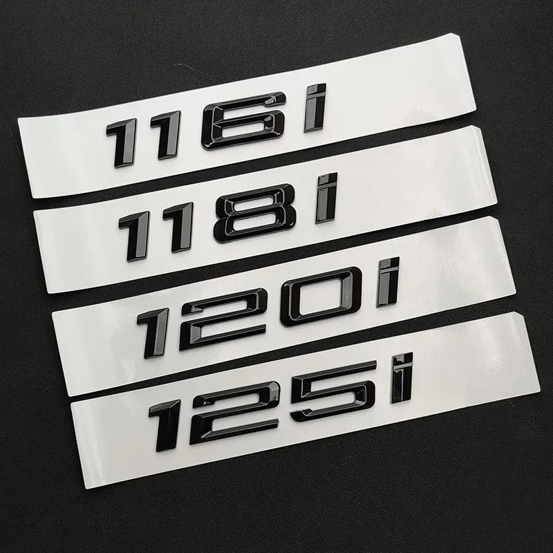 3D ABS Black Logo 114i 116i 118i 125i 130i 135i 140i 120i Emblem Letters Sticker Car Trunk Badge For BMW F20 E87 F21 Accessories BS5