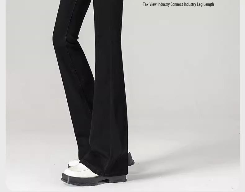 Petite Women's High-Waist Black Micro-Flare Jeans - Spring/Summer 2025 Collection